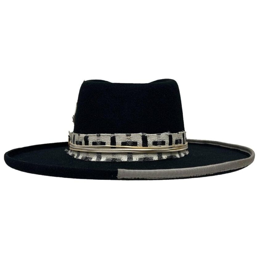 Lounge | Mens Black Pencil Rim Felt Hat - Image 7