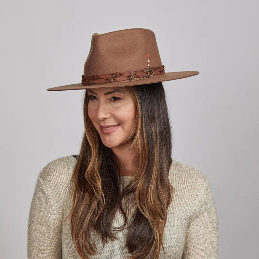 Aspen | Womens Wide Brim Felt Fedora Hat - Image 5