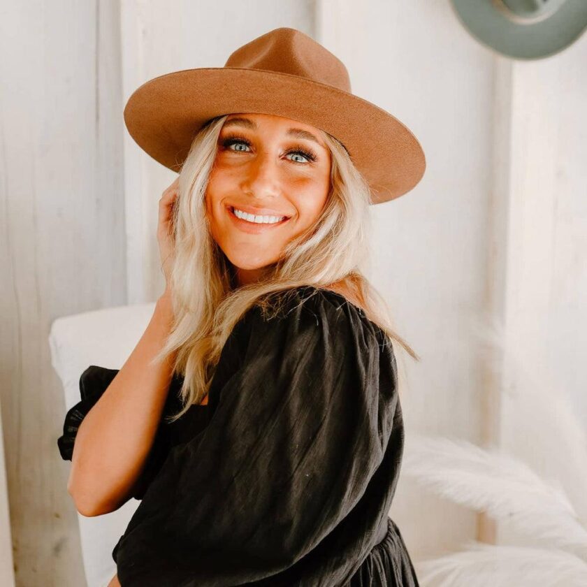 Aspen | Womens Wide Brim Felt Fedora Hat - Image 6