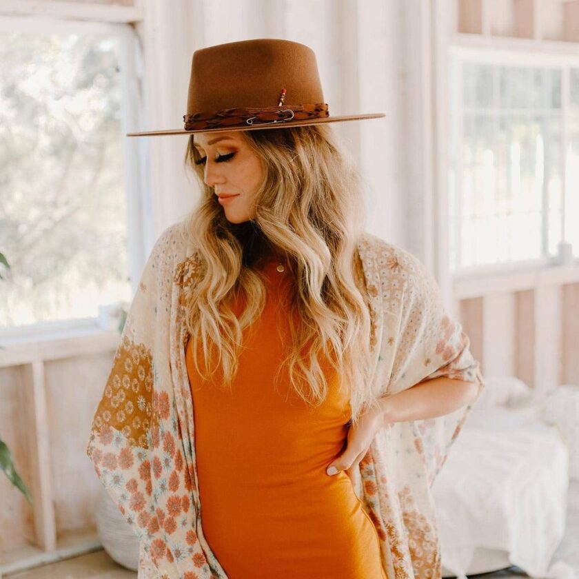 Aspen | Womens Wide Brim Felt Fedora Hat - Image 8