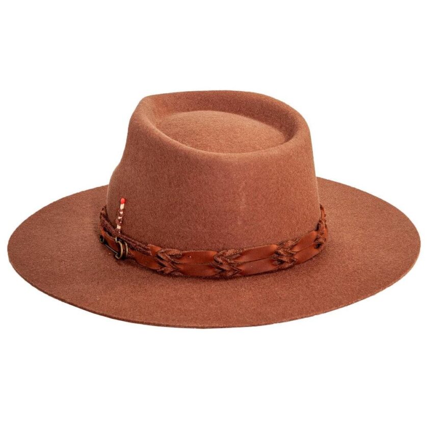 Aspen | Mens Wide Brim Felt Fedora Hat - Image 4