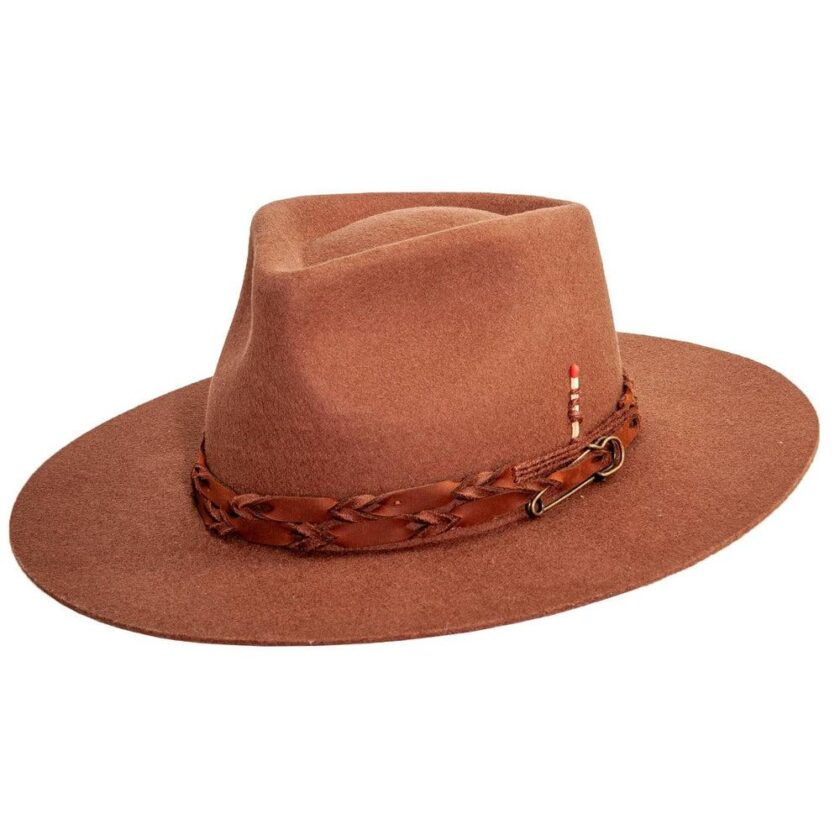 Aspen | Womens Wide Brim Felt Fedora Hat - Image 2