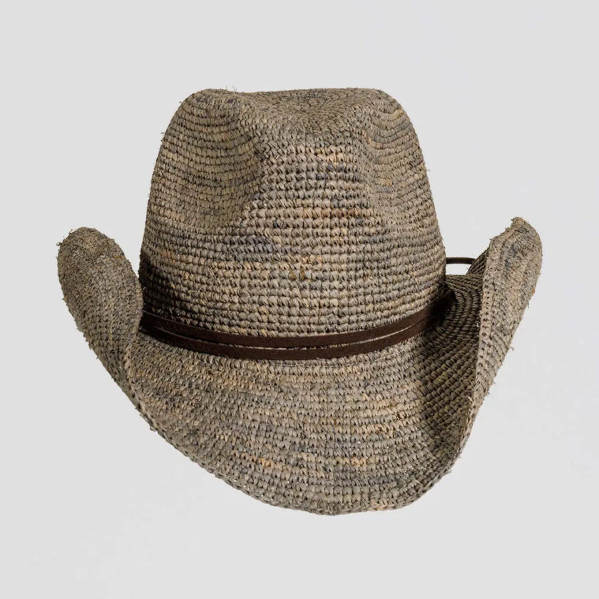 Avalon | Womens Raffia Braid Crocheted Straw Cowgirl Hat - Image 2