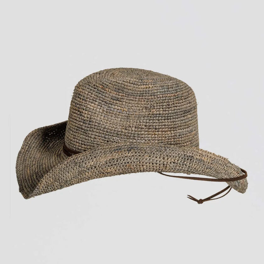Avalon | Womens Raffia Braid Crocheted Straw Cowgirl Hat - Image 3