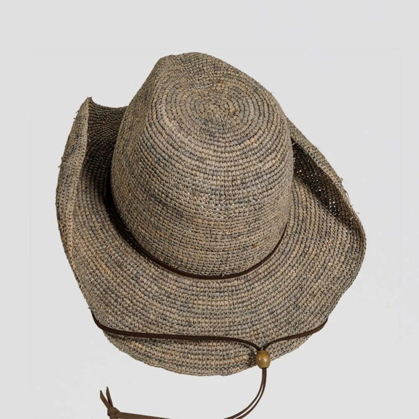Avalon | Womens Raffia Braid Crocheted Straw Cowgirl Hat - Image 4