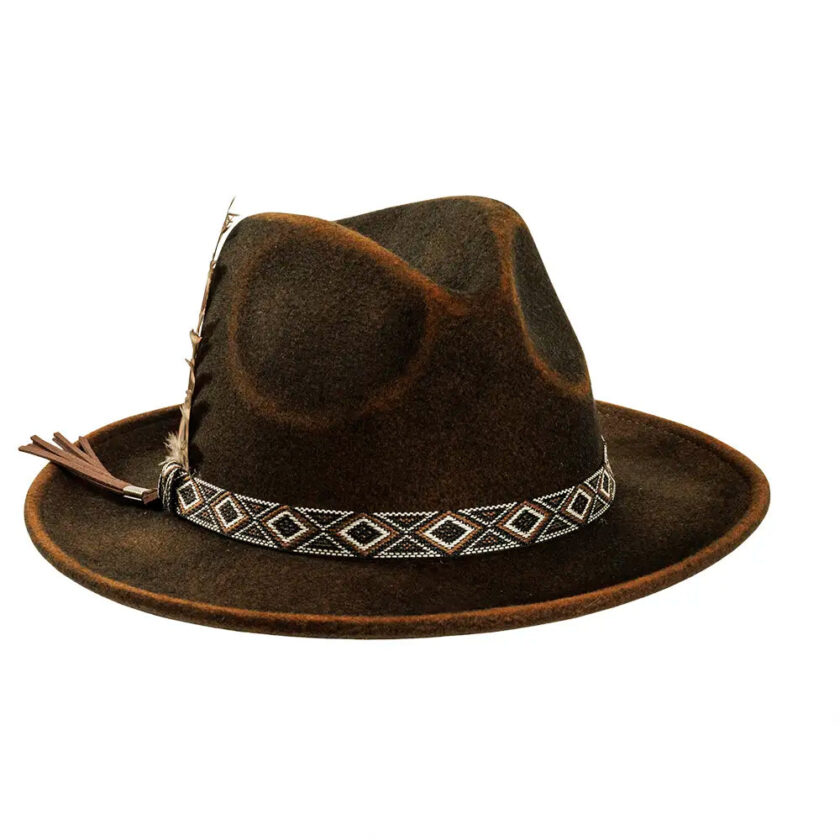 Backroad | Womens Felt Fedora Hat - Image 2