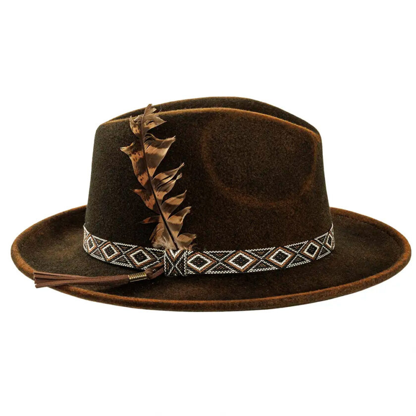 Backroad | Womens Felt Fedora Hat - Image 6
