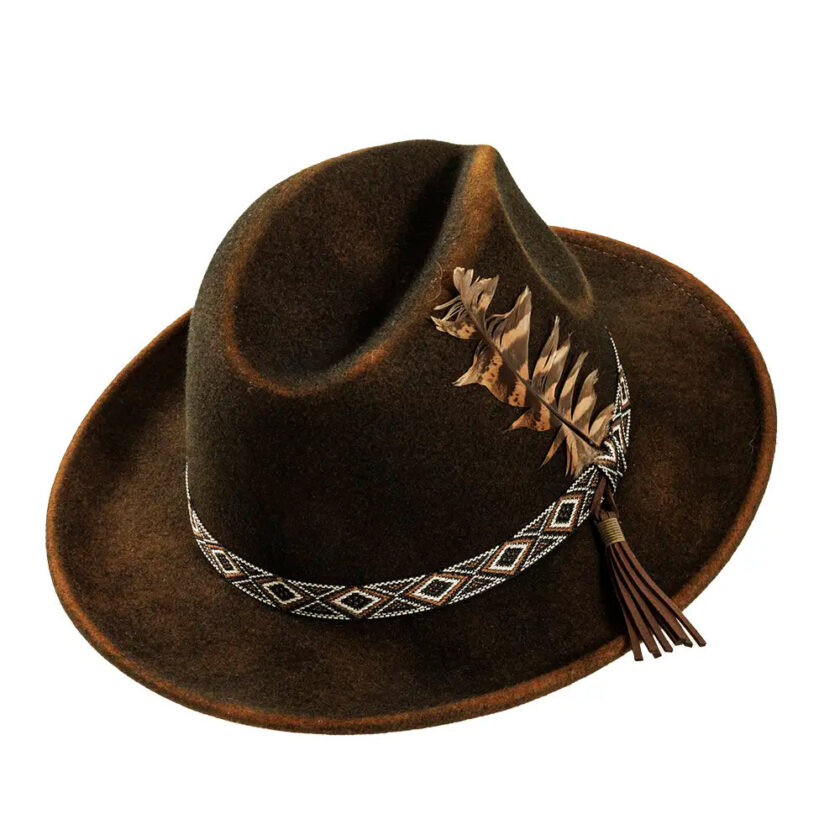 Backroad | Womens Felt Fedora Hat - Image 7
