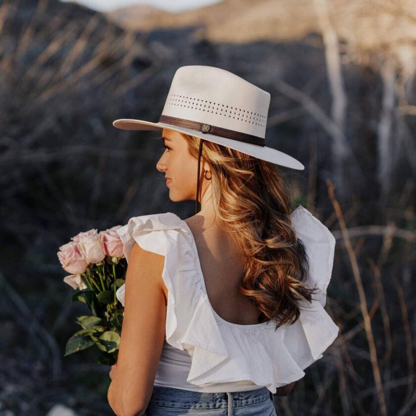 Barcelona | Womens Wide Brim Straw Sun Hat - Image 7