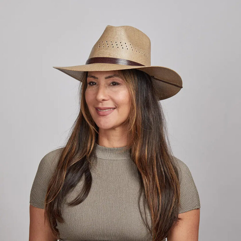 Barcelona | Womens Wide Brim Straw Sun Hat - Image 3