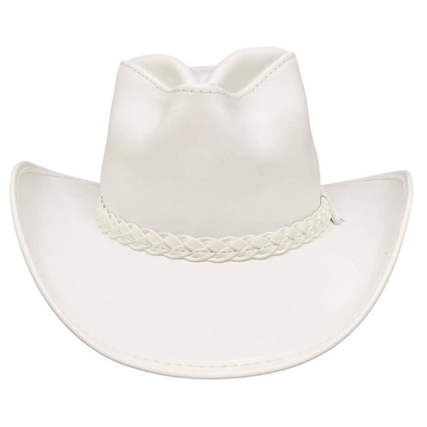 Blizzard | Womens White Leather Cowgirl Hat - Image 4