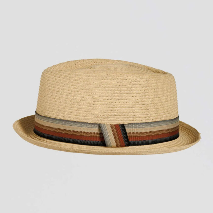 Cortez | Mens Paper Braid Straw Pork Pie Hat - Image 3