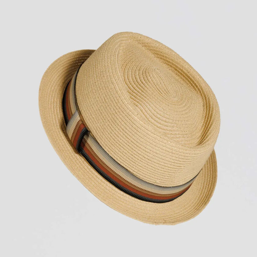 Cortez | Mens Paper Braid Straw Pork Pie Hat - Image 4