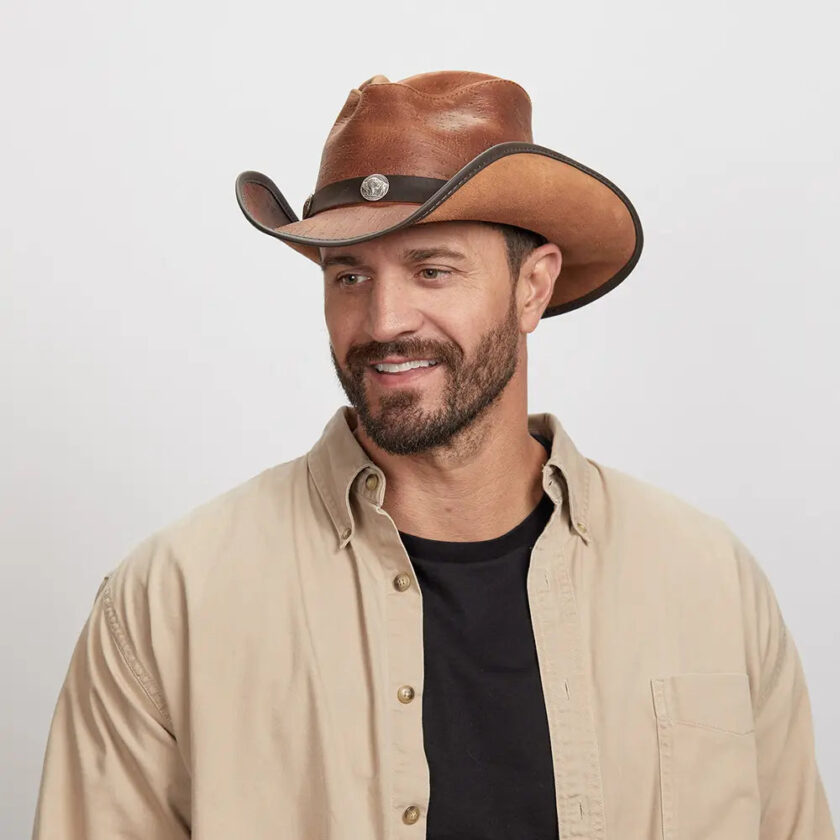 Cyclone | Mens Leather Cowboy Hat - Image 5