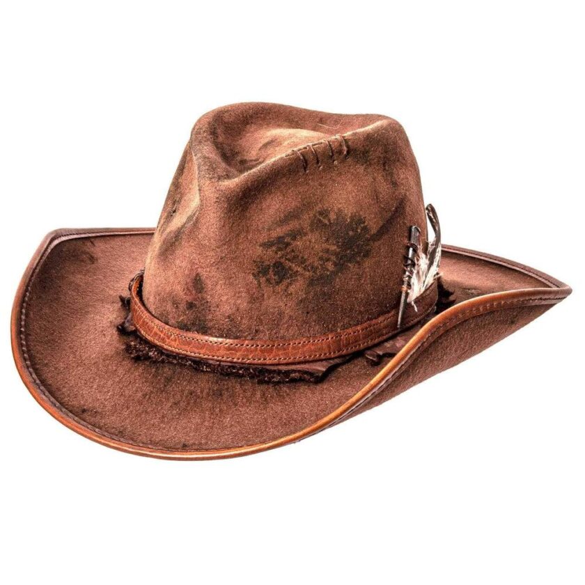 Duke | Womens Brown Felt Cowgirl Hat - Image 2
