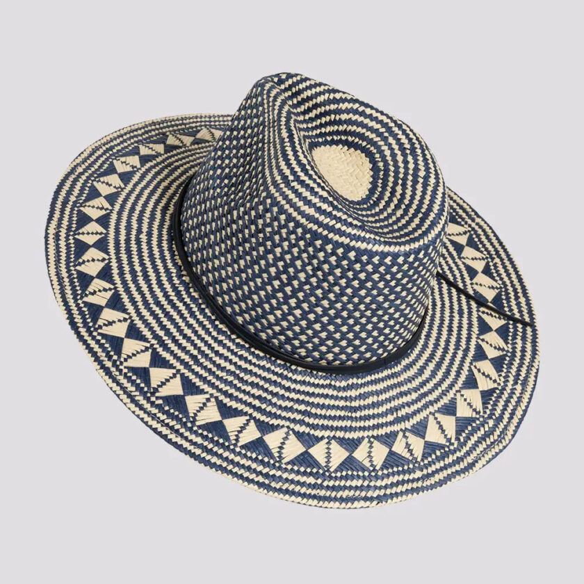 Eppie | Mens Two Tone Toyo Straw Sun Hat - Image 3
