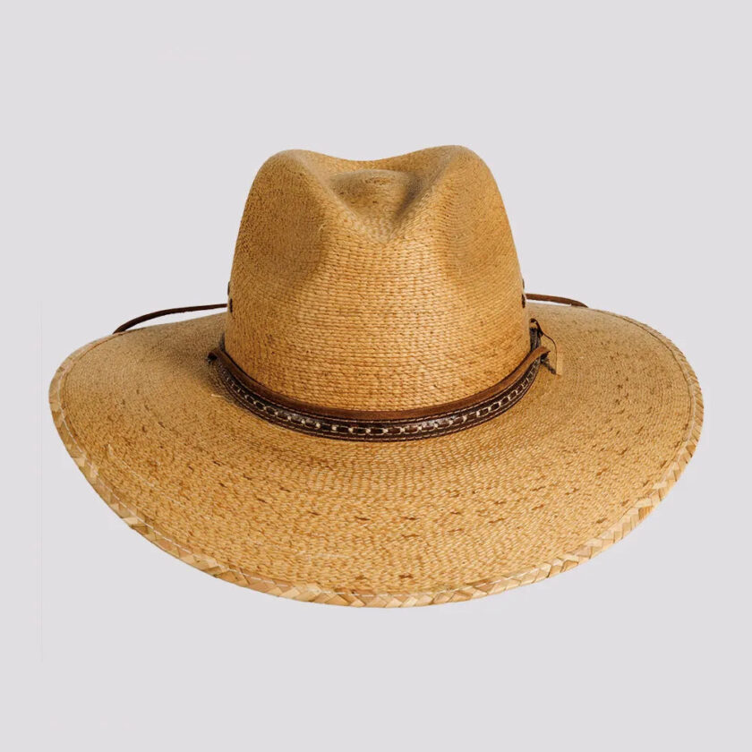 Falcon | Womens Fine Mexican Palm Wide Brim Straw Sun Hat - Image 2