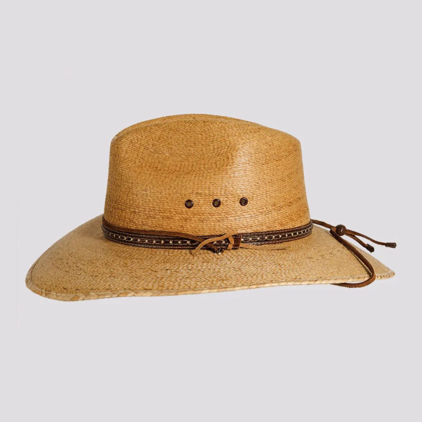 Falcon | Womens Fine Mexican Palm Wide Brim Straw Sun Hat - Image 3