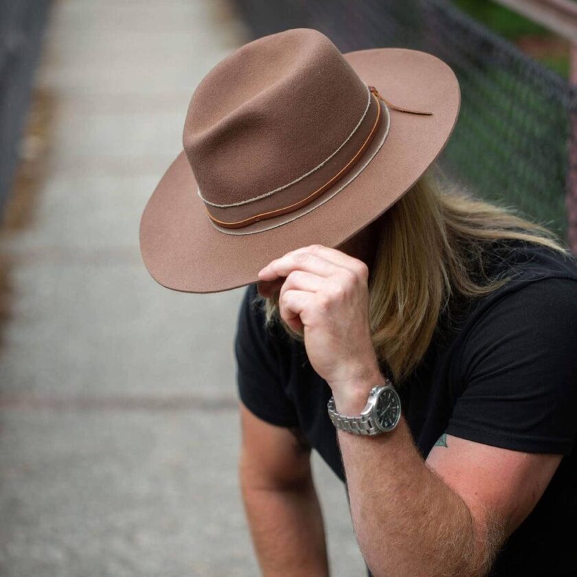 Jawa | Mens Wide Brim Felt Fedora Hat - Image 6