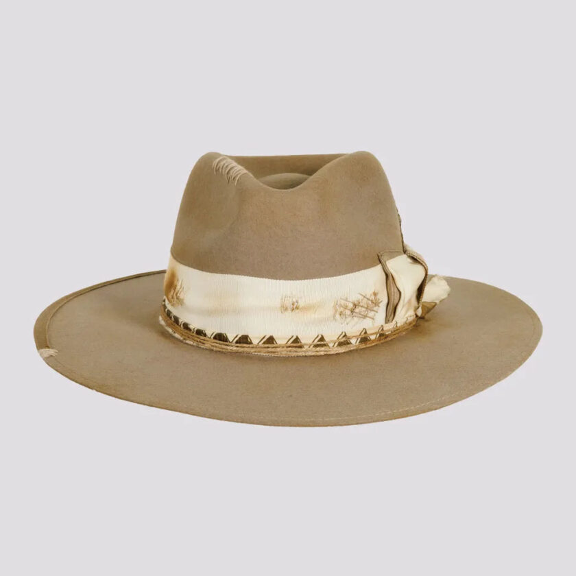 Justice | Mens Wool Felt Outback Fedora Hat - Image 2