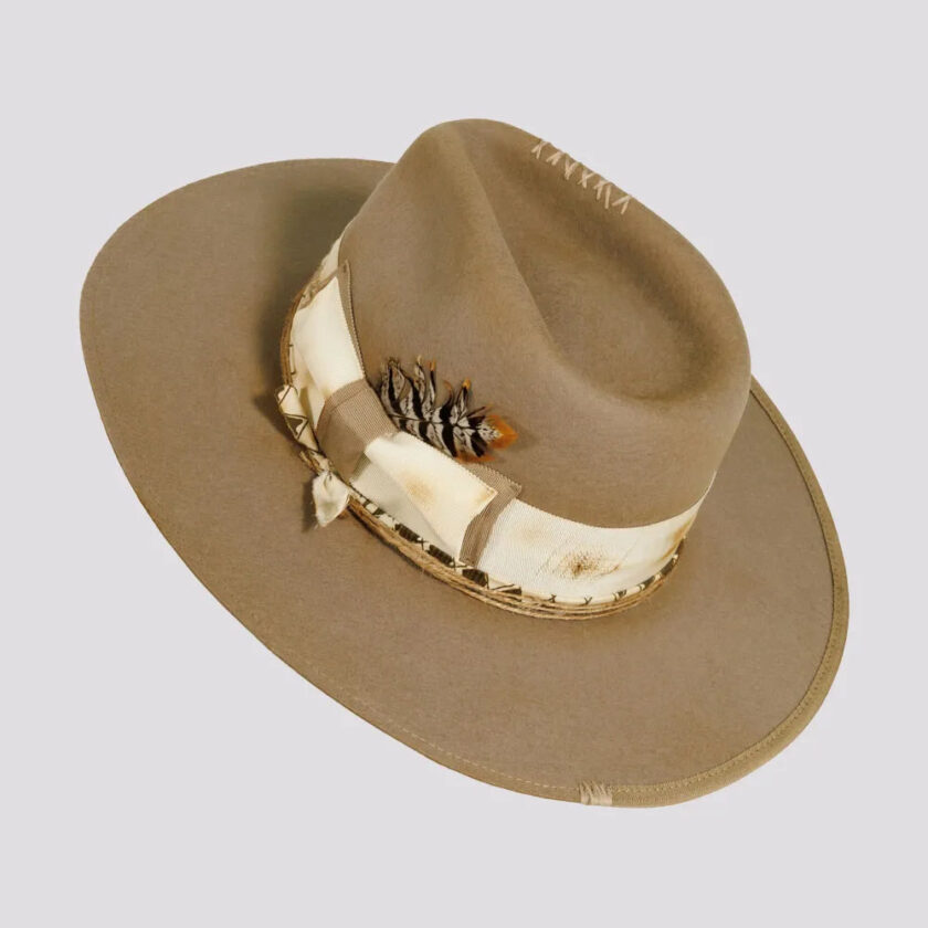 Justice | Mens Wool Felt Outback Fedora Hat - Image 4