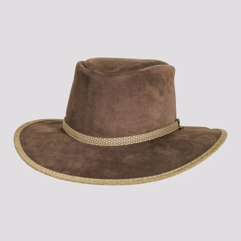 McKinley | Womens Genuine Leather Outback Hat with Suede Trim - Image 6