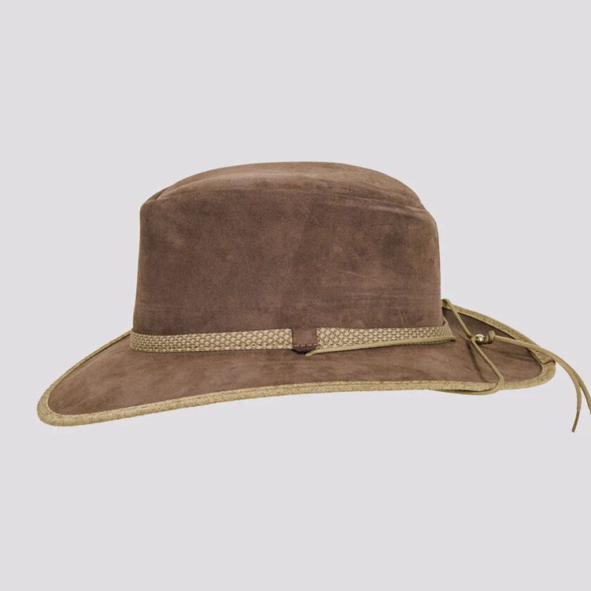 McKinley | Womens Genuine Leather Outback Hat with Suede Trim - Image 8