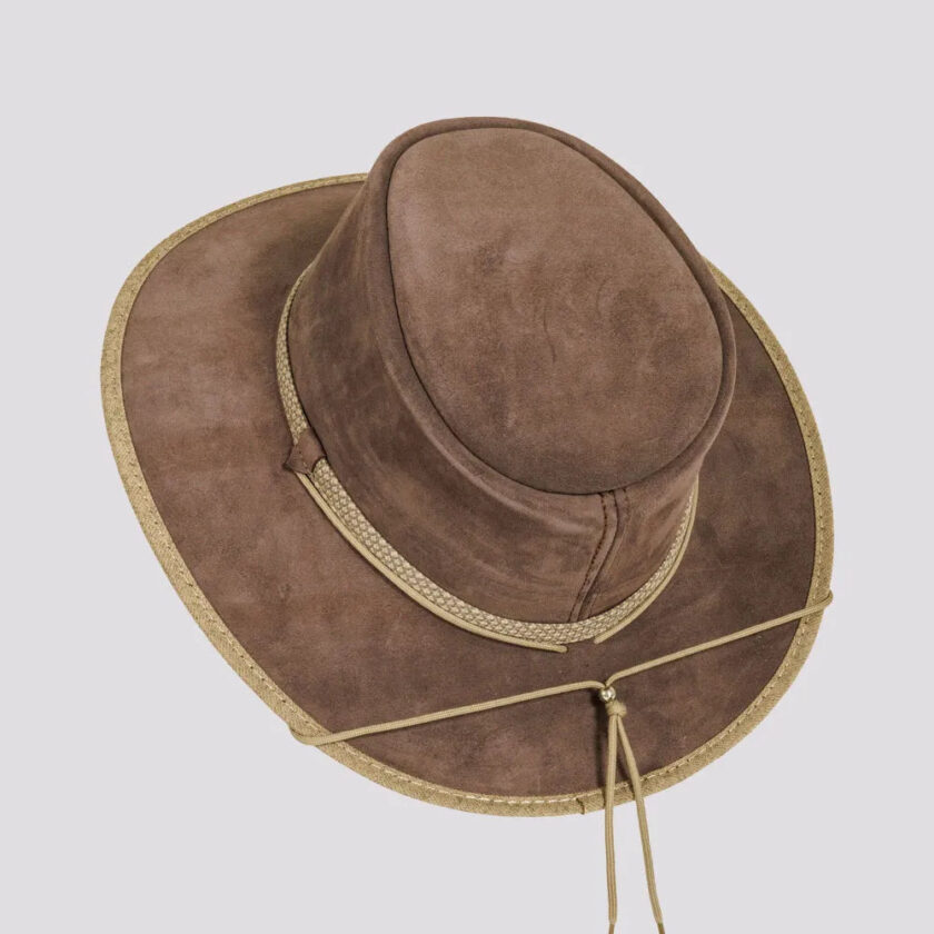 McKinley | Womens Genuine Leather Outback Hat with Suede Trim - Image 9