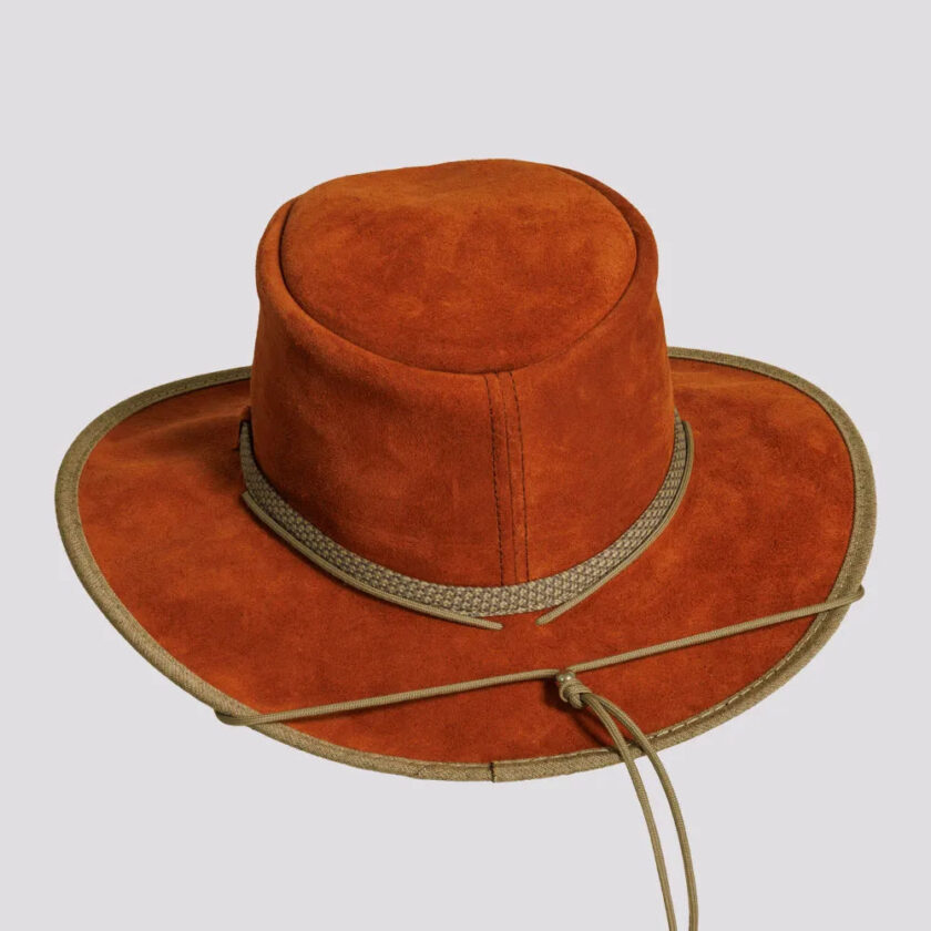 McKinley | Womens Genuine Leather Outback Hat with Suede Trim - Image 4