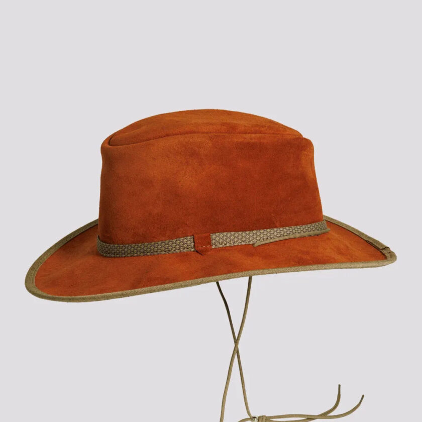 McKinley | Womens Genuine Leather Outback Hat with Suede Trim - Image 3