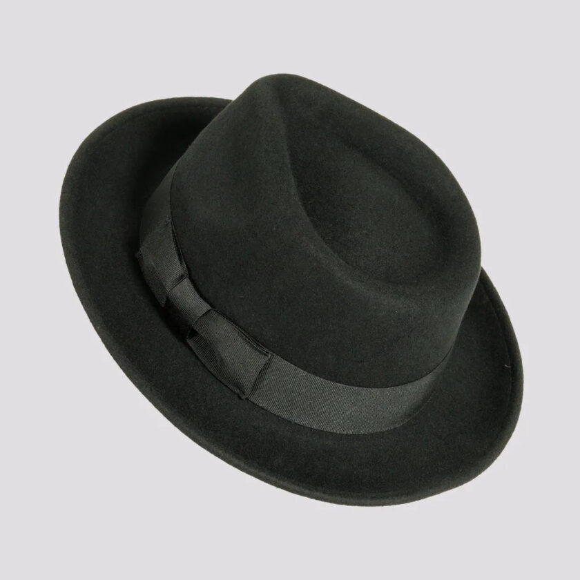 Newark | Mens Crushable Wool Felt Teardrop Fedora Hat - Image 4