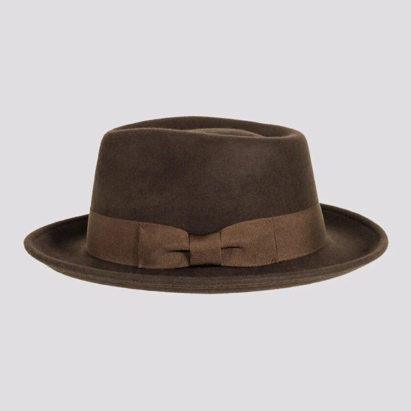 Newark | Mens Crushable Wool Felt Teardrop Fedora Hat - Image 7