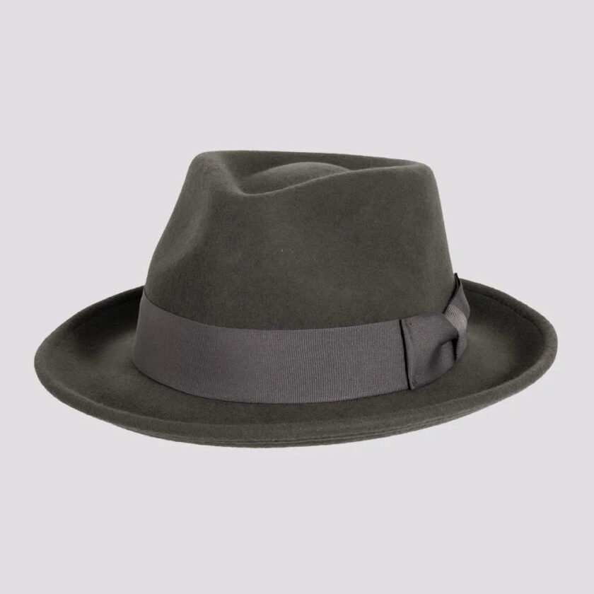 Newark | Mens Crushable Wool Felt Teardrop Fedora Hat - Image 9