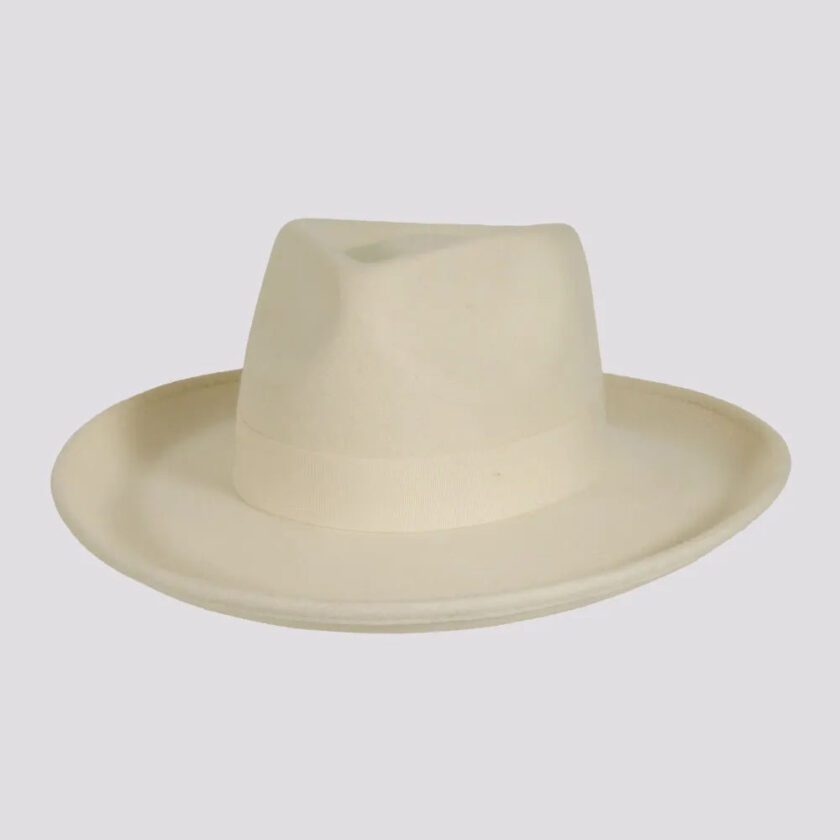 Oakley | Womens Crushable Wool Felt Teardrop Fedora Hat with Curled Brim - Image 5