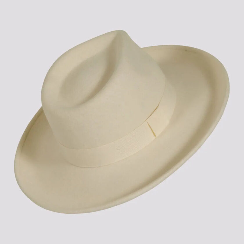 Oakley | Womens Crushable Wool Felt Teardrop Fedora Hat with Curled Brim - Image 8
