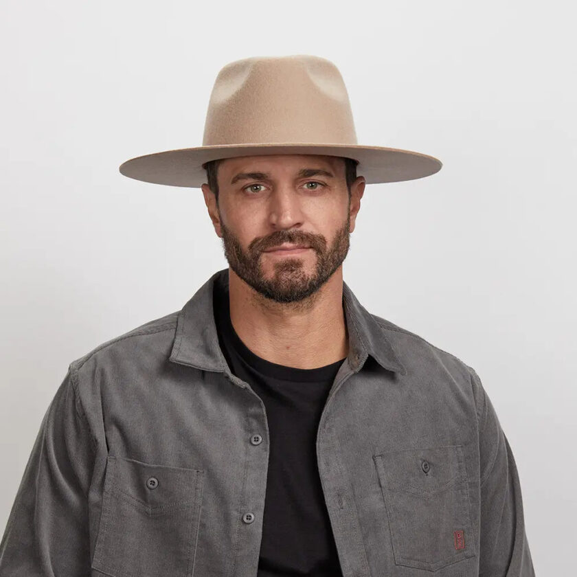 Rancher | Mens Wide Brim Felt Fedora Hat - Image 9