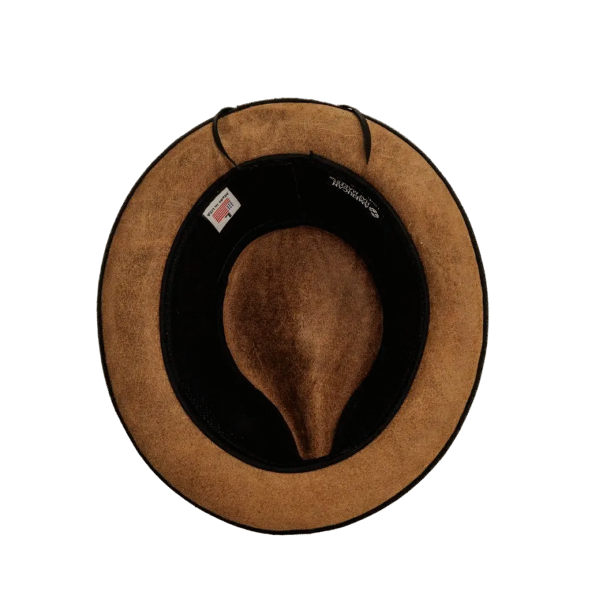 Rocky | Mens Leather Fedora Hat - Image 6
