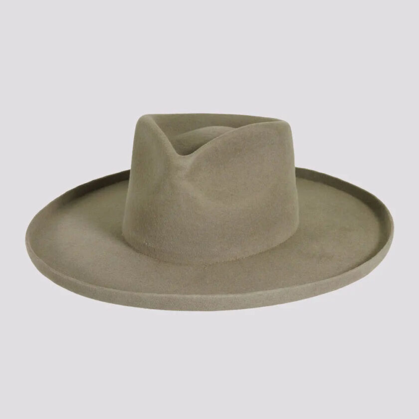 Rustler | Womens Wool Felt Teardrop Fedora Hat with Curled Brim - Image 9
