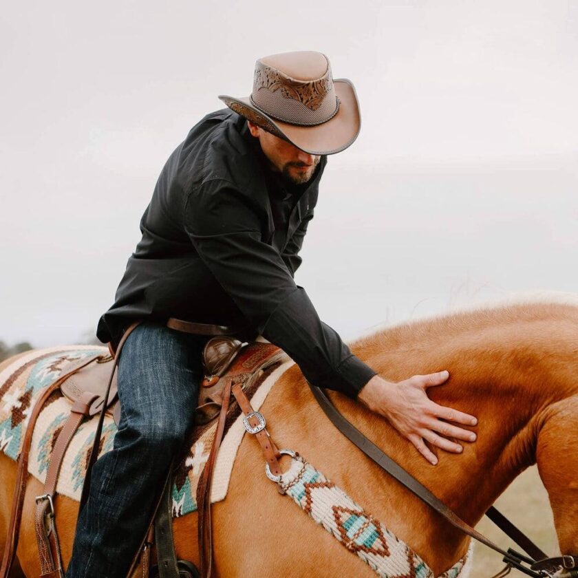 Sierra | Mens American Leather Cowboy Hat - Image 3