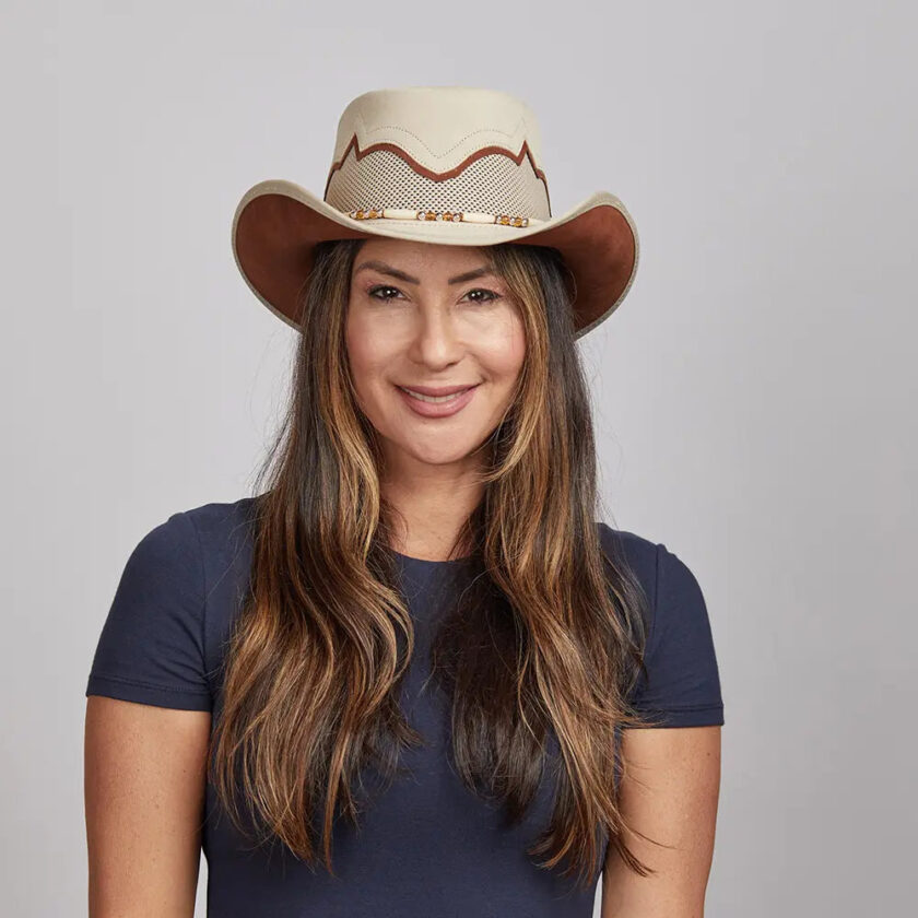 Sierra | Womens American Leather Cowgirl Hat - Image 7