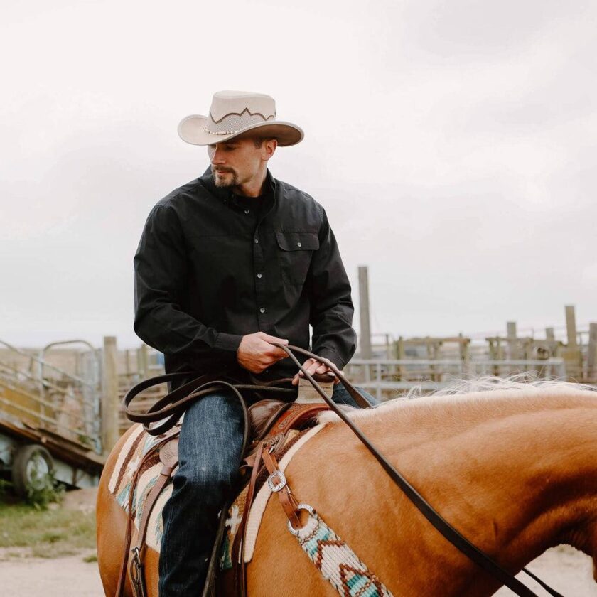 Sierra | Mens American Leather Cowboy Hat - Image 9