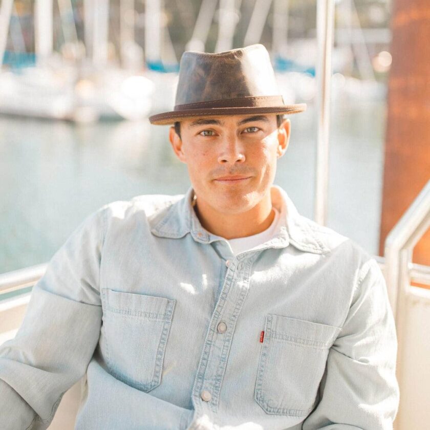 Soho | Mens Trilby Leather Fedora Hat - Image 8