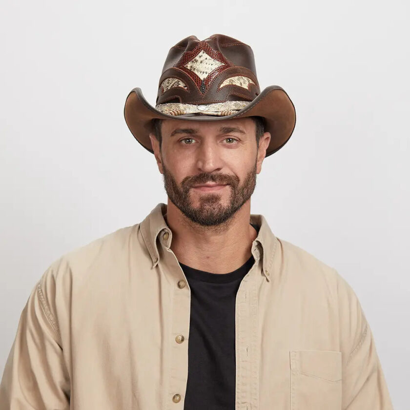 Storm | Mens Leather and Rattlesnake Cowboy Hat - Image 9