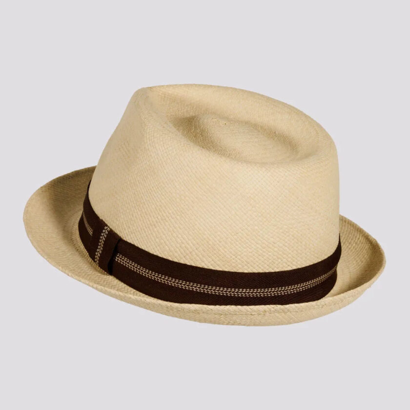 Trinidad | Mens Genuine Panama Stingy Brim Fedora Hat - Image 4