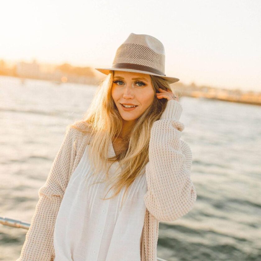 Tuscany | Womens Fedora Straw Trilby Hat - Image 3