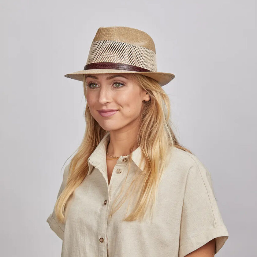 Tuscany | Womens Fedora Straw Trilby Hat - Image 5