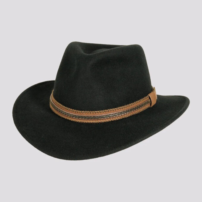 Zion | Mens Crushable Wool Felt Outback Hat