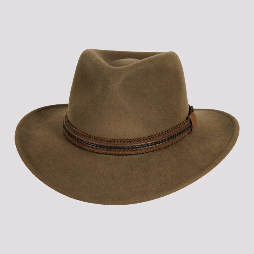 Zion | Mens Crushable Wool Felt Outback Hat - Image 5