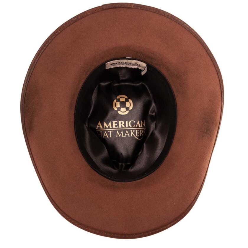 Duke | Mens Brown Felt Cowboy Hat - Image 8