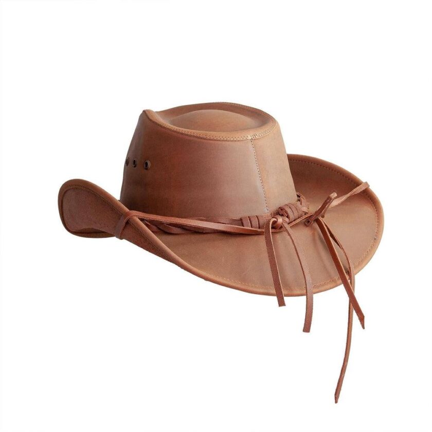 Hollywood | Mens Leather Cowboy Hat - Image 6